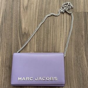 NWOT Marc Jacobs Sleek Purple Crossbody Bag with Silver Chain
